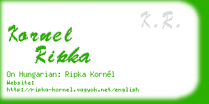 kornel ripka business card